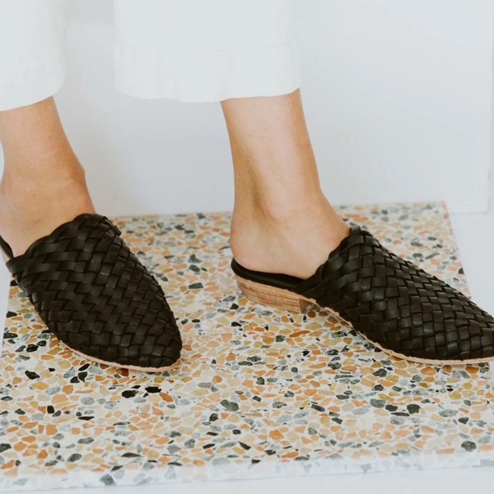 St. Agni Paris Woven Leather Mule slip on